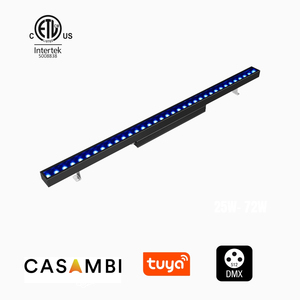 Lámpara de Pared LED RGBW con Control Inteligente <span class=keywords><strong>Casambi</strong></span> ETL <span class=keywords><strong>DMX</strong></span>, Iluminación Arquitectónica LED RGB para Exteriores IP67 para Edificios - Product Image 1