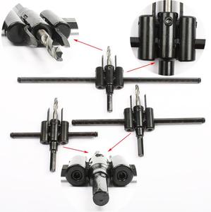 Meilleur Kit de coupe de foret de scie <span class=keywords><strong>circulaire</strong></span> en métal et bois réglable, outil de bricolage avec lame en alliage noir - Product Image 4