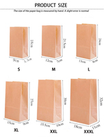 Sacs en papier kraft recyclables sans poignées avec revêtement aqueux pour pizza, sushi, aliments pour animaux et plus - Design personnalisable