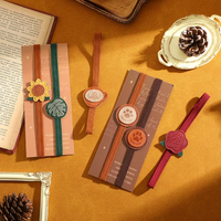 Marque-pages élastiques pour carnets, marque-pages en cuir PU couleur café rose, accessoires pour agendas