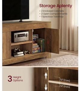 Mueble para <span class=keywords><strong>TV</strong></span> Estilo Rústico con Almacenamiento para Sala de Estar o Dormitorio, para <span class=keywords><strong>TV</strong></span> de 65 Pulgadas, 58"x15.7"x23.6", Color Marrón - Product Image 5