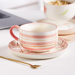 ถ้วยชากาแฟเซรามิกชุดแก้วพอร์ซเลนตลกพร้อมจานรอง - Product Image 3