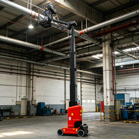 Plateforme élévatrice verticale automotrice certifiée CE ISO, chariot élévateur portable avec panier pour personnel, châssis stable, vente directe usine