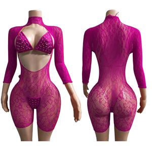 Proveedores Originales de Elites Ofrecen Conjuntos de 3 Piezas de Ropa de Baile con Diamantes al Precio Más Bajo, Trajes Exóticos, Ropa de Baile Exótica - Product Image 5