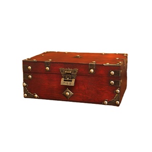 Joyero Vintage con cerradura caja de almacenamiento de madera contraseña Cofre del Tesoro habitación secreta accesorios de <span class=keywords><strong>escape</strong></span> caja de colección - Product Image 1