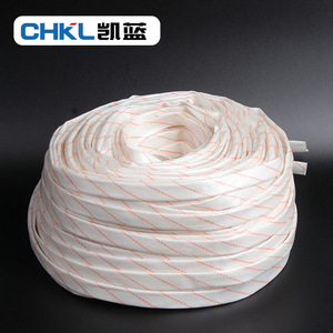 ปลอกหุ้มสายไฟเบอร์กลาส Chkl 1500V สีขาว สำหรับป้องกันสายไฟฟ้า - Product Image 1