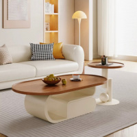 Table basse moderne décontractée en bois massif blanc de style luxueux avec tiroir de rangement, niveau E1, petite table pour appartement, salon, meubles de maison