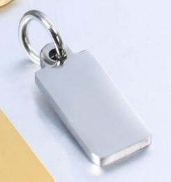 Industriële groothandel Cheng Shi Model 032 dierenhanger gespiegeld gepolijste vergulde onregelmatige vorm huisdier ketting metalen blank bedel - Product Image 6