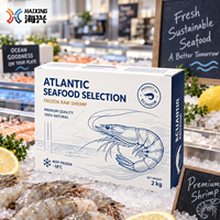Boîte à fruits de mer en carton ondulé fiable Deep Freeze, résistante à l'humidité, pour stockage à froid et transport maritime