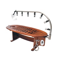 Lit de massage hydrothérapeutique Water Faery en bois et métal pour salons de beauté et piscines