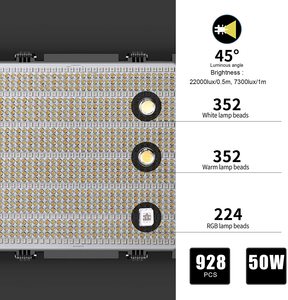 Gvm Great <span class=keywords><strong>Videomaker</strong></span> 1200d Pro Rgb Led Video Light, kit d'éclairage vidéo 50w avec contrôle par application, kit d'éclairage photo - Product Image 2