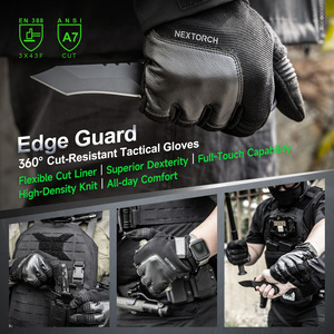 Gants tactiques portables NEXTORCH Edge Guard ANSI A7 résistants aux coupures, protection à 360 degrés, équipement de sécurité, compatibles écrans tactiles, pour le travail - Product Image 2