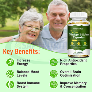 Ausreson OEM doğal Ginkgo <span class=keywords><strong>Biloba</strong></span> Softgel fiyat vitaminleri bitkisel takviyesi Ginkgo <span class=keywords><strong>Biloba</strong></span> ekstraktı Softgels kapsül bırakır - Product Image 4