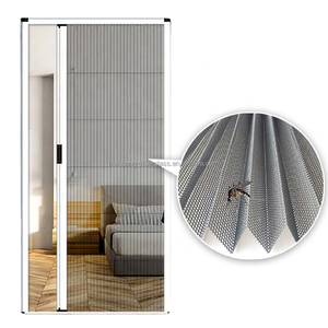 <strong>Aluminum</strong> Alloy Frame <strong>Mosquito</strong> <strong>Net</strong> Folding Pleated Mesh <strong>Sliding</strong> Door Trackless Pleated Insect <strong>Window</strong> &amp; Door Screen for Home - Product Image 1