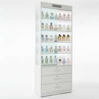 Présentoir de parfums personnalisé avec logo et éclairage LED, étagères de présentation pour magasin de cosmétiques, supermarché