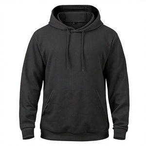 Sweat-shirt à capuche décontracté pour homme, uni, à manches longues, en tricot gaufré, délavé, avec cordon de serrage, poche, séchage rapide et respirant - Product Image 3