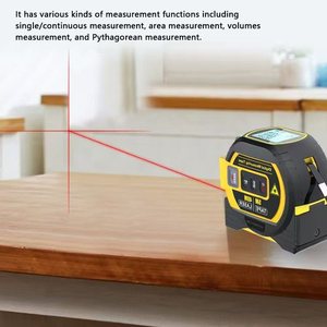 Medidor de Distancia Láser 3 en 1, 40M, <span class=keywords><strong>Cinta</strong></span> Métrica de Acero, Pantalla LCD ABS Resistente <span class=keywords><strong>con</strong></span> Retroiluminación, Medidor de Distancia Métrico para Construcción - Product Image 5