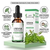 Ausreson Chine Gouttes d'extrait de plantes de feuilles de stévia séchées 60ml Vente en gros Suppléments biologiques Édulcorant Prix Gouttes liquides de stévia