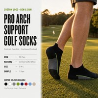 Service OEM/ODM, Chaussettes de sport respirantes à blocs de couleur avec logo personnalisé et languette de talon pour golfeurs et équipes de club