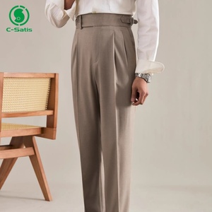 <span class=keywords><strong>Pantalon</strong></span> Homme Style Italien Automne et Hiver <span class=keywords><strong>Taille</strong></span> <span class=keywords><strong>Haute</strong></span> Droit Formel Business Décontracté <span class=keywords><strong>Pantalon</strong></span> de Costume - Product Image 3