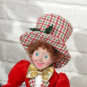 Bán Buôn Handmade Giáng Sinh Elf Màu Đỏ/Màu Xanh Lá Cây Màu Cho Trẻ Em Món Quà Handmade Giáng Sinh Đồ Chơi Vài Ngồi Giáng Sinh Treo Elf - Product Image 4