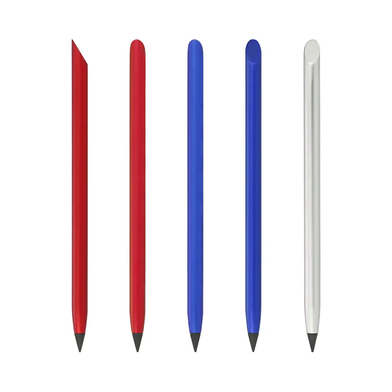 Bolígrafo De metal de diseño creativo, lápiz permanente duradero, sin tinta, fácil de borrar