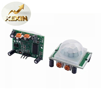 Modul Sensor Gerak Inframerah Tubuh Manusia HC-SR501, Sensor Piroelektrik, Probe Impor, Tersedia dalam Papan Merah dan Biru