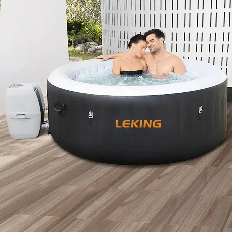 Forme ronde en gros 4 personnes adulte Spa Air Jet Massage gonflable bain à remous Spa