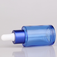 Flacon compte-gouttes en verre bleu marine et rose nacré de 30 ml et 50 ml pour sérum cils, idéal pour l'emballage de produits cosmétiques et de soins de la peau