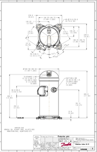 Компрессор кондиционера Danfos для холодильного компрессора R410A HRH036U5LP6--120U1176 спиральный компрессор - Product Image 2