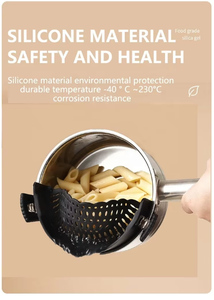 Wholesale Rice Fruits Spaghetti Pasta Noodle & Vegetable Colander <b>Snap</b> Clip on Drain Strainer Basket 2 Convenient Kitchen Use - Product Image 3