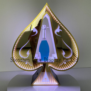 Giá Trưng Bày Chai Rượu Vang Bằng <span class=keywords><strong>Acrylic</strong></span> Có Đèn LED Gương Giá Trưng Bày Chai Rượu Sâm Banh Hộp Quà Tặng Led Cho Chai - Product Image 5