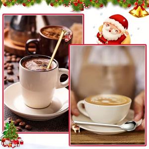 Cucharas de Café Creativas con Colgante Navideño, Cucharas de Postre de Acero Inoxidable, Juegos de Cucharas de Té para Restaurantes, Regalos Navideños - Product Image 4