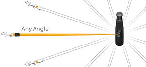 Malam Aman Berjalan Anjing Memimpin Hingga 110lbs Warna Neon Pita Reflektif Anti Slip Grip Satu Tangan Rem Tali Anjing Ditarik - Product Image 4