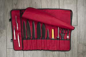 Free sample Wholesale Canvas Knife Storage Roll Organizer Chef Knife Bag case <b>Camping</b> <b>BBQ</b> Outdoor - Product Image 6