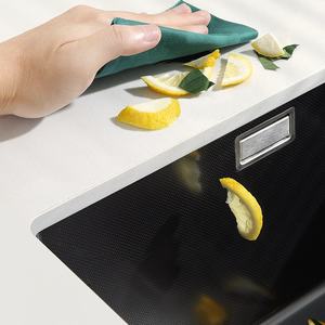 Évier de cuisine noir et or en acier inoxydable 304 épaissi à cuve unique grande taille pour usage domestique – Offre spéciale - Product Image 4