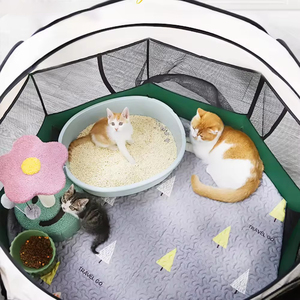 2Joysing Solid Pattern Iron Pet Delivery Room Tent Outdoor Foldable Cat and Kennel Breathable Cat Pregnancy Shelter Washable - Product Image 4