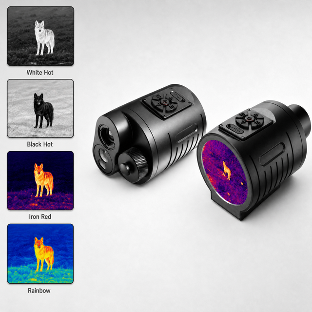 Hunting Thermal Monocular Laser Rangefinder OWS-350 Outdoor 320x240 50Hz 2in LCD 275g Night Vision Scope Type-C Charging