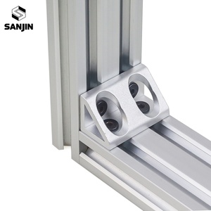 Connecteur triangulaire à angle droit en aluminium <span class=keywords><strong>noir</strong></span> pour profilés en aluminium à rainure en V des séries 2020, 3030, 4040, 4080 - Product Image 4
