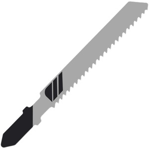 Hoja de sierra de calar para carpintería, de acero aleado, con dientes finos y gruesos, para cortar metal y plástico, de grado industrial, forma recta - Product Image 1