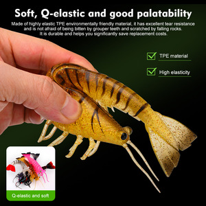 Señuelos <span class=keywords><strong>de</strong></span> Pesca Artificiales <span class=keywords><strong>de</strong></span> Plástico Suave <span class=keywords><strong>de</strong></span> 22g y 37g, Paquetes <span class=keywords><strong>de</strong></span> 2 y 3 Unidades, Señuelos <span class=keywords><strong>de</strong></span> Camarón para Agua Salada y Dulce, para Pescar Pargo - Product Image 6