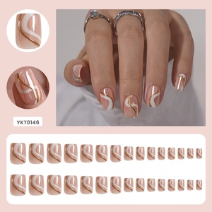 Faux Ongles à Presser en Gel Souple Marque Privée – Vente en Gros, Design de Luxe, Courts, Carrés, Haute Qualité - Product Image 2