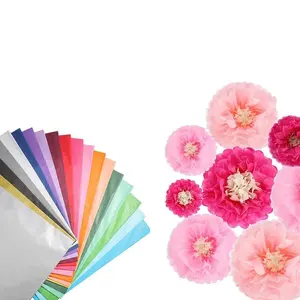 Emballage de cadeaux papier de soie multi couleurs cerf-volant usine de papier de soie en gros pour fleurs emballage 17gsm