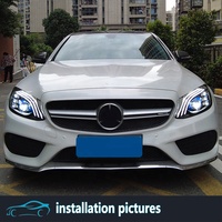 Ensemble de phares LED complet pour Mercedes Benz classe C W205 2015 à 2021 Maybach démarrage de l'animation des phares