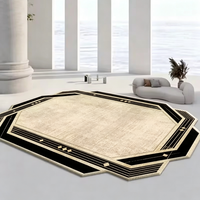 Tapis de luxe pour salon, décoration de la maison, tapis dorés de grande taille, tapis d'appoint pour canapé, tapis de sol doux antidérapant lavable