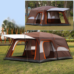 Grande <span class=keywords><strong>tente</strong></span> <span class=keywords><strong>de</strong></span> camping <span class=keywords><strong>gonflable</strong></span> <span class=keywords><strong>de</strong></span> luxe, ultralégère et imperméable, en <span class=keywords><strong>toile</strong></span> avec poteaux en fibre <span class=keywords><strong>de</strong></span> verre pour les aventures en plein air - Product Image 4