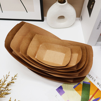 Vente en gros de poulet frit commercial frites brochettes barbecue Boîte d'emballage jetable pour bateau en papier kraft