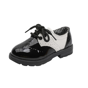 Scarpe Classiche Unisex per Bambini in Pelle PU con Lacci, Comode Scarpe Oxford con Plateau per la Scuola - Product Image 4