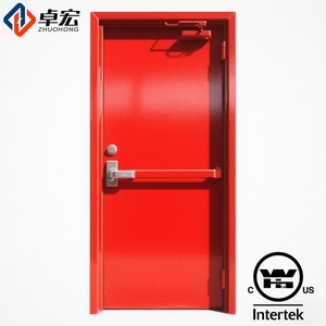 Nhà máy cung cấp bên ngoài kim loại cách âm thép nhập lửa Đánh Giá cửa thương mại thoát hiểm cửa - Product Image 5