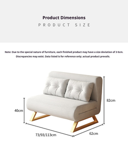Sofá Cama Convertible Plegable Económico, Silla de Piso, Sofá Cama Tipo <span class=keywords><strong>Chaise</strong></span> <span class=keywords><strong>Longue</strong></span> con Estructura de Acero, Sofá Cama para Cine en Casa para Villa - Product Image 2